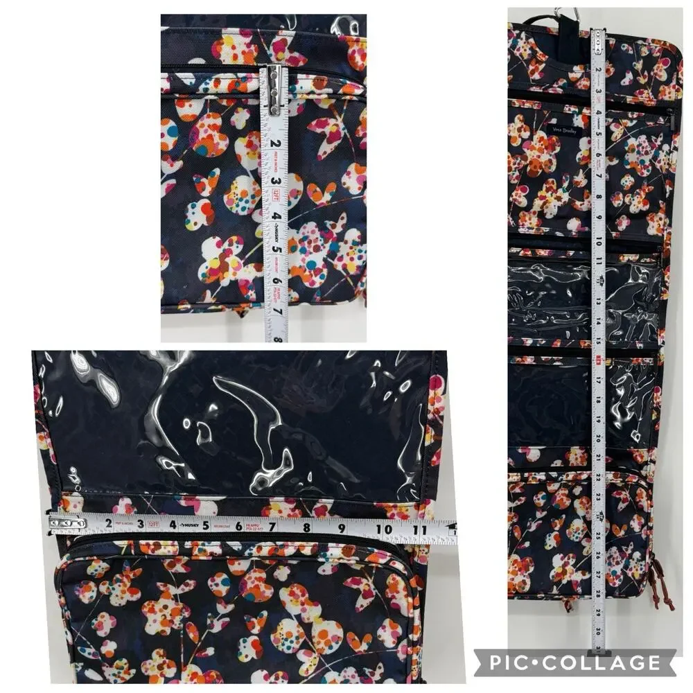Vera Bradley Lighten Up Hanging Travel Organizer Cut Vines Navy Floral Toiletry